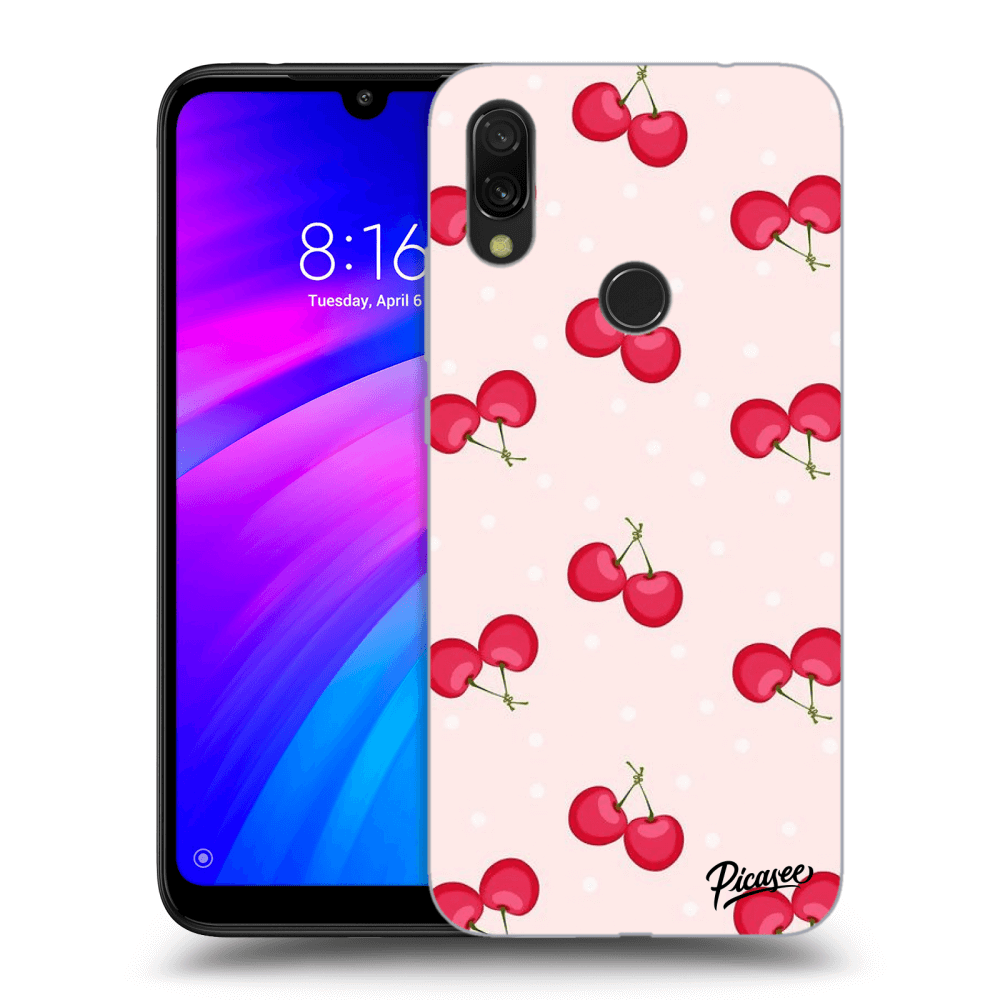Picasee fekete szilikon tok az alábbi mobiltelefonokra Xiaomi Redmi 7 - Cherries