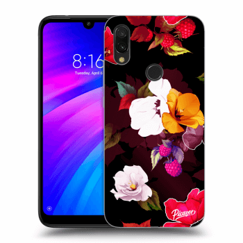 Szilikon tok erre a típusra Xiaomi Redmi 7 - Flowers and Berries