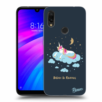 Picasee fekete szilikon tok az alábbi mobiltelefonokra Xiaomi Redmi 7 - Believe In Unicorns