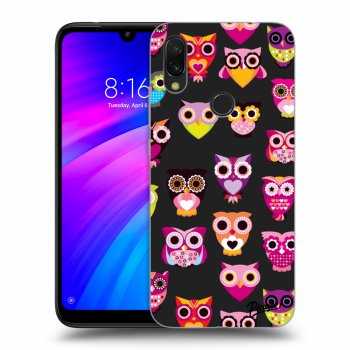 Picasee fekete szilikon tok az alábbi mobiltelefonokra Xiaomi Redmi 7 - Owls