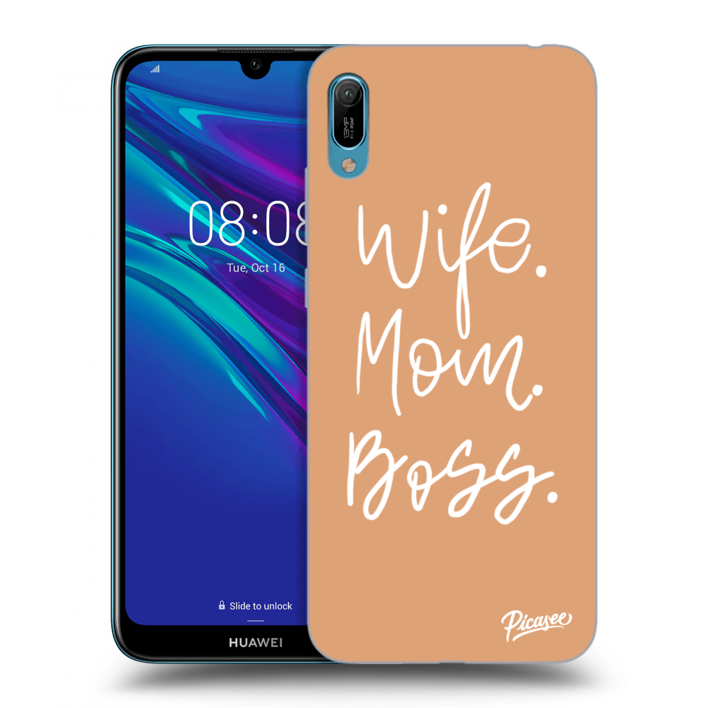 Picasee fekete szilikon tok az alábbi mobiltelefonokra Huawei Y6 2019 - Boss Mama