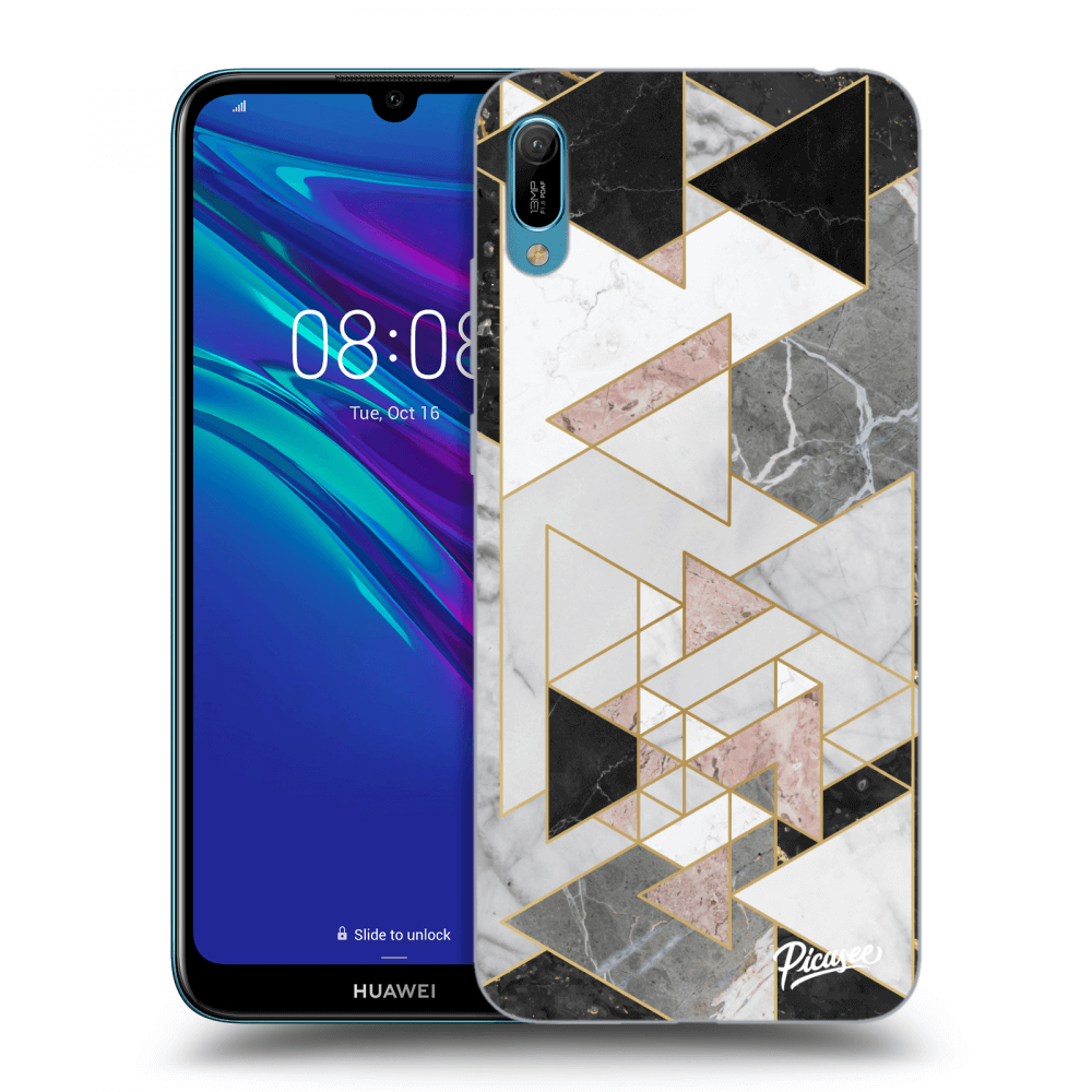 Picasee átlátszó szilikon tok az alábbi mobiltelefonokra Huawei Y6 2019 - Light geometry