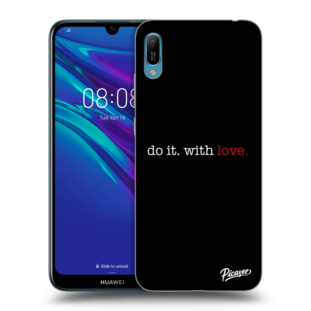Picasee fekete szilikon tok az alábbi mobiltelefonokra Huawei Y6 2019 - Do it. With love.