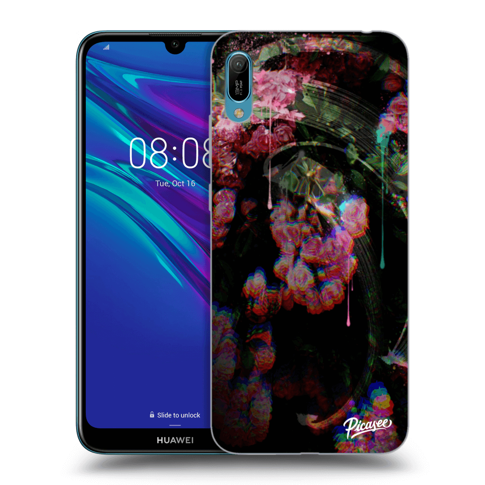 Picasee fekete szilikon tok az alábbi mobiltelefonokra Huawei Y6 2019 - Rosebush limited