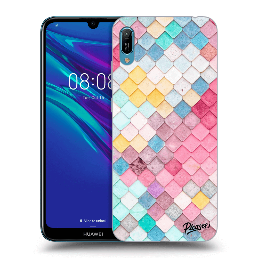 Picasee fekete szilikon tok az alábbi mobiltelefonokra Huawei Y6 2019 - Colorful roof
