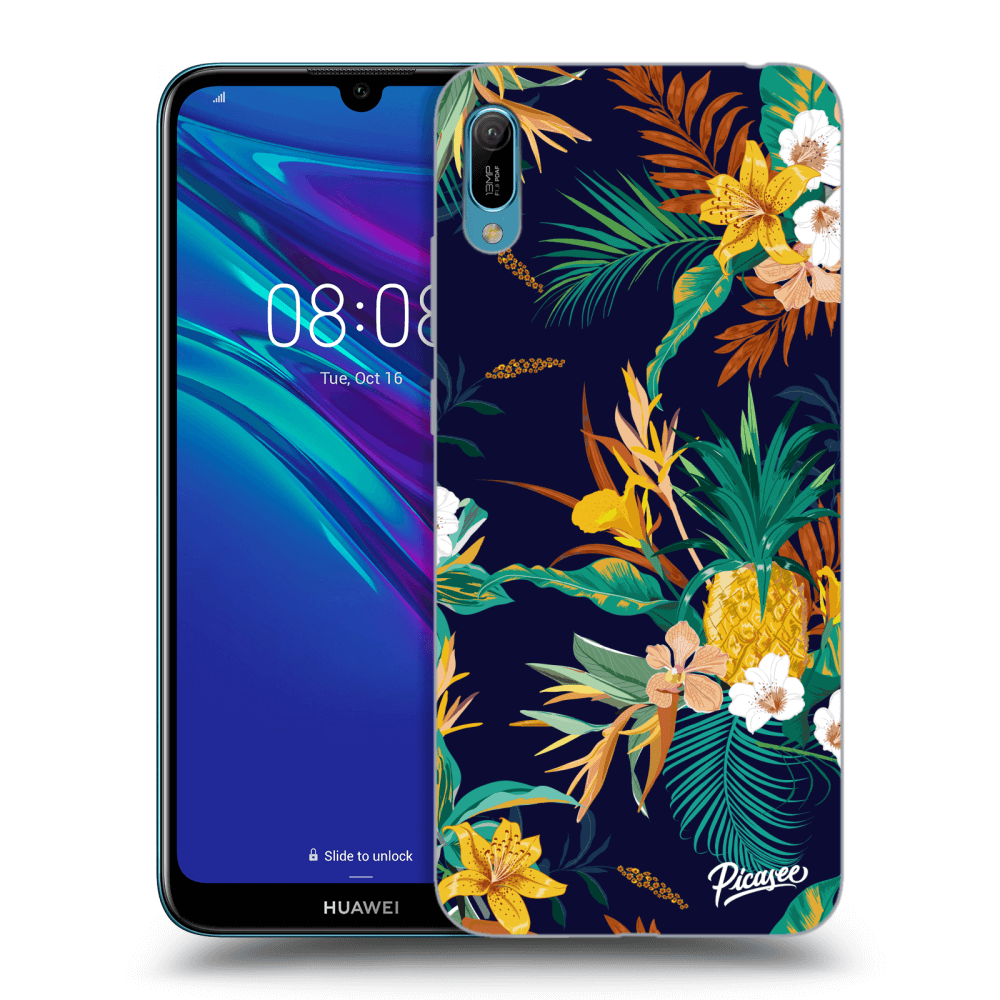 Picasee átlátszó szilikon tok az alábbi mobiltelefonokra Huawei Y6 2019 - Pineapple Color
