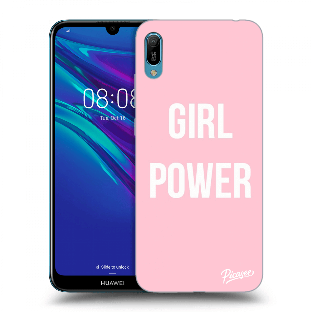 Picasee átlátszó szilikon tok az alábbi mobiltelefonokra Huawei Y6 2019 - Girl power