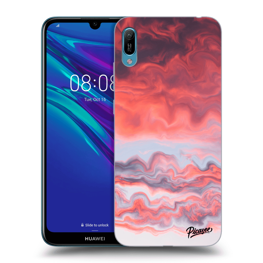 Picasee fekete szilikon tok az alábbi mobiltelefonokra Huawei Y6 2019 - Sunset
