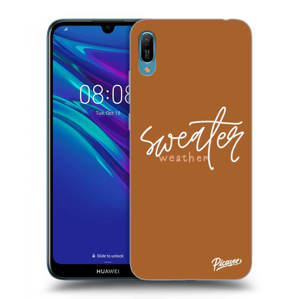Picasee fekete szilikon tok az alábbi mobiltelefonokra Huawei Y6 2019 - Sweater weather