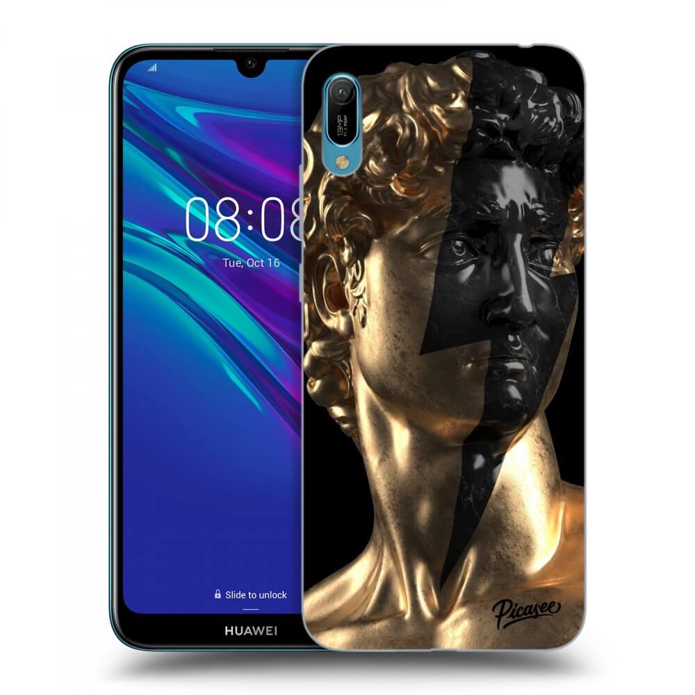 Picasee fekete szilikon tok az alábbi mobiltelefonokra Huawei Y6 2019 - Wildfire - Gold