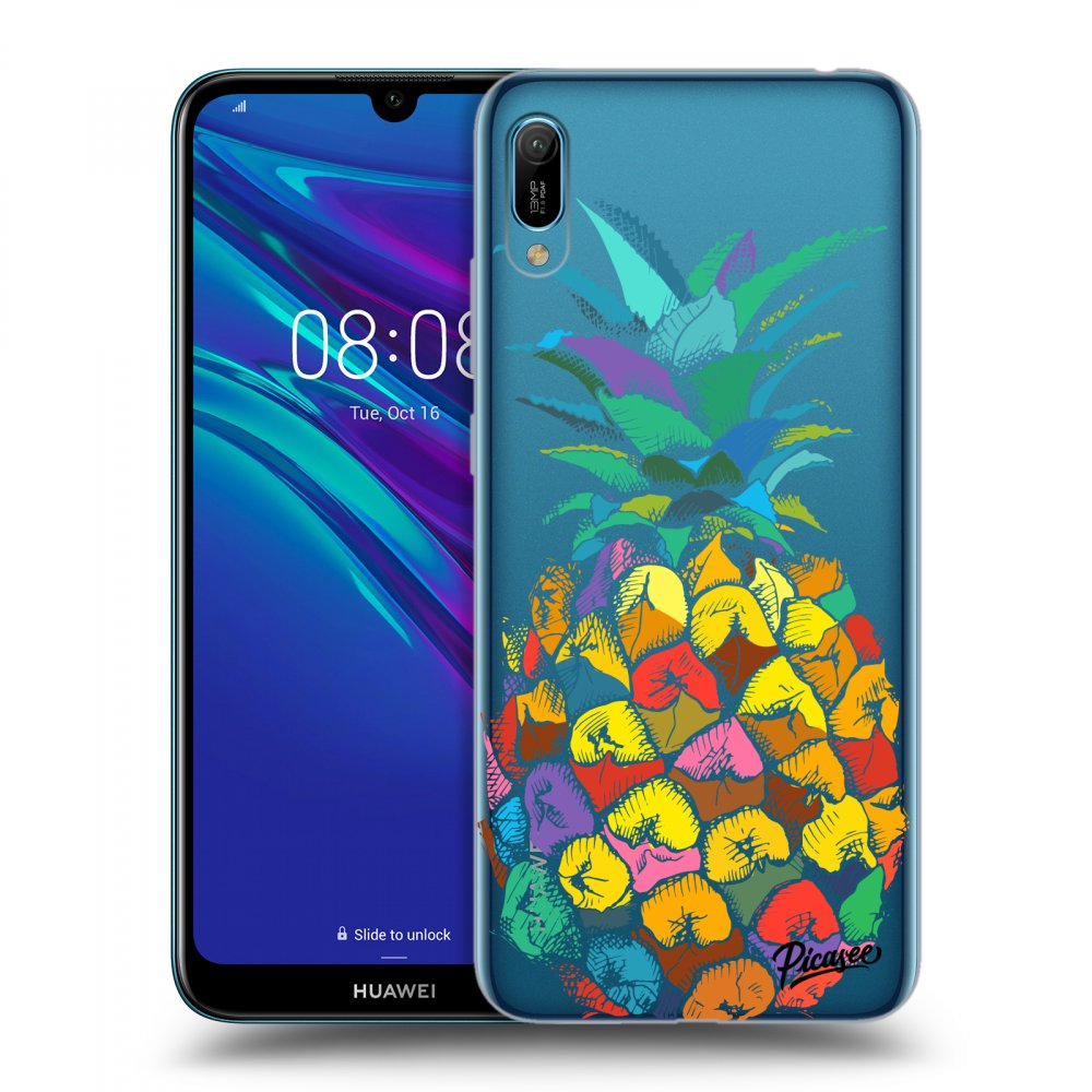 Picasee átlátszó szilikon tok az alábbi mobiltelefonokra Huawei Y6 2019 - Pineapple
