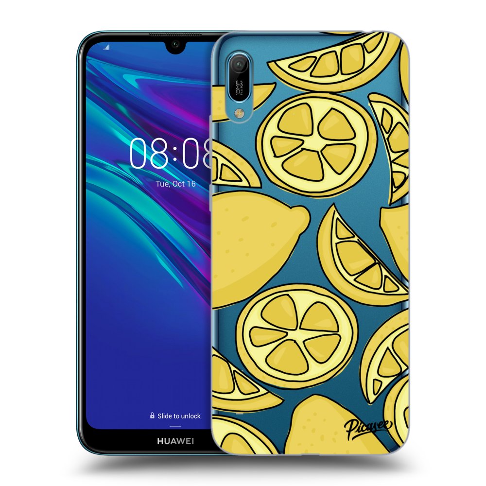 Picasee átlátszó szilikon tok az alábbi mobiltelefonokra Huawei Y6 2019 - Lemon