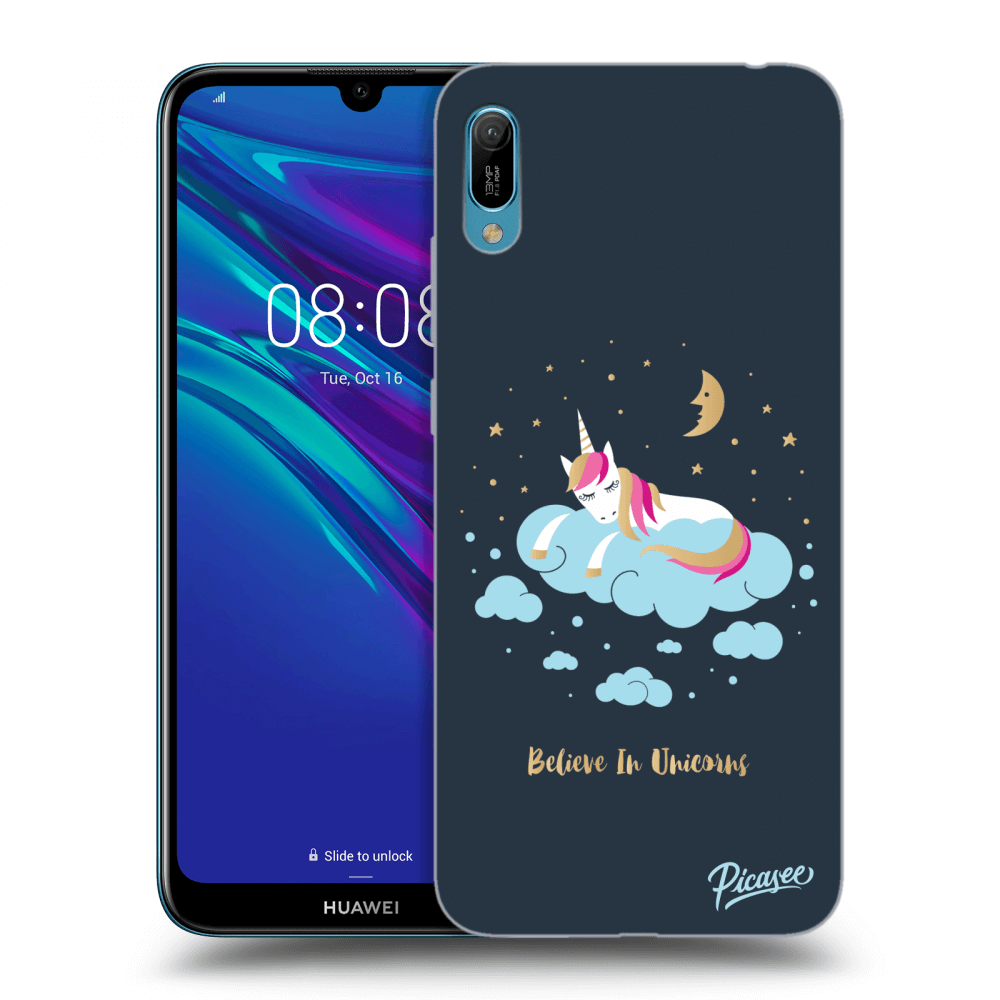 Picasee átlátszó szilikon tok az alábbi mobiltelefonokra Huawei Y6 2019 - Believe In Unicorns
