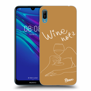 Picasee fekete szilikon tok az alábbi mobiltelefonokra Huawei Y6 2019 - Wine not