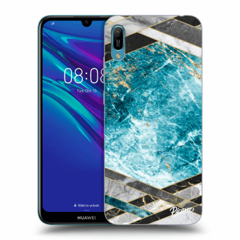 Szilikon tok erre a típusra Huawei Y6 2019 - Blue geometry