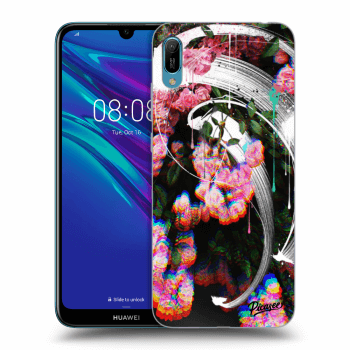 Picasee átlátszó szilikon tok az alábbi mobiltelefonokra Huawei Y6 2019 - Rosebush white