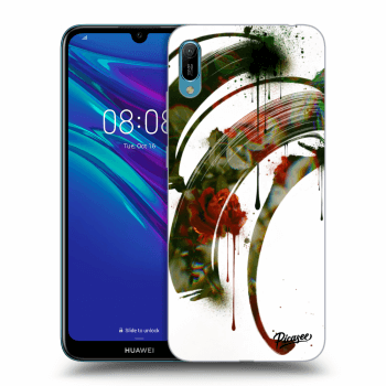 Picasee fekete szilikon tok az alábbi mobiltelefonokra Huawei Y6 2019 - Roses white
