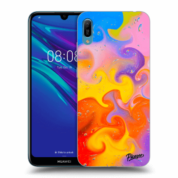 Picasee fekete szilikon tok az alábbi mobiltelefonokra Huawei Y6 2019 - Bubbles