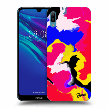 Picasee fekete szilikon tok az alábbi mobiltelefonokra Huawei Y6 2019 - Watercolor