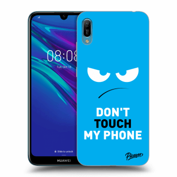 Picasee átlátszó szilikon tok az alábbi mobiltelefonokra Huawei Y6 2019 - Angry Eyes - Blue