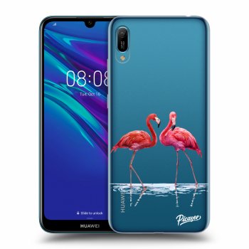 Picasee átlátszó szilikon tok az alábbi mobiltelefonokra Huawei Y6 2019 - Flamingos couple