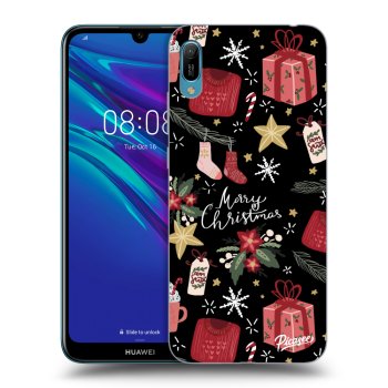 Picasee fekete szilikon tok az alábbi mobiltelefonokra Huawei Y6 2019 - Christmas