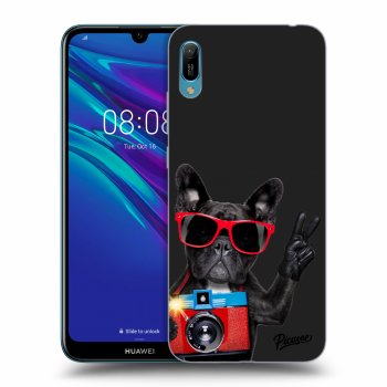 Picasee fekete szilikon tok az alábbi mobiltelefonokra Huawei Y6 2019 - French Bulldog