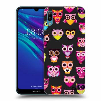 Picasee fekete szilikon tok az alábbi mobiltelefonokra Huawei Y6 2019 - Owls
