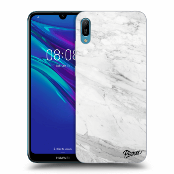 Picasee átlátszó szilikon tok az alábbi mobiltelefonokra Huawei Y6 2019 - White marble