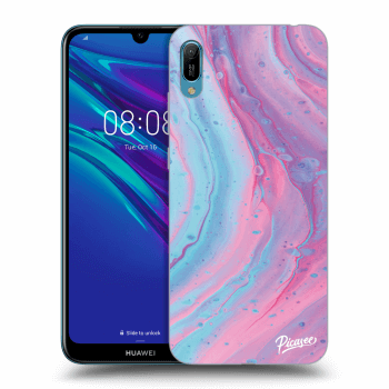 Szilikon tok erre a típusra Huawei Y6 2019 - Pink liquid