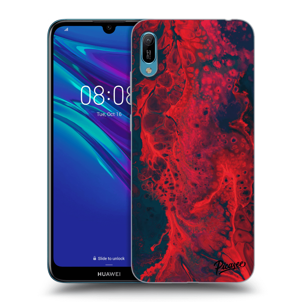 Picasee átlátszó szilikon tok az alábbi mobiltelefonokra Huawei Y6 2019 - Organic red
