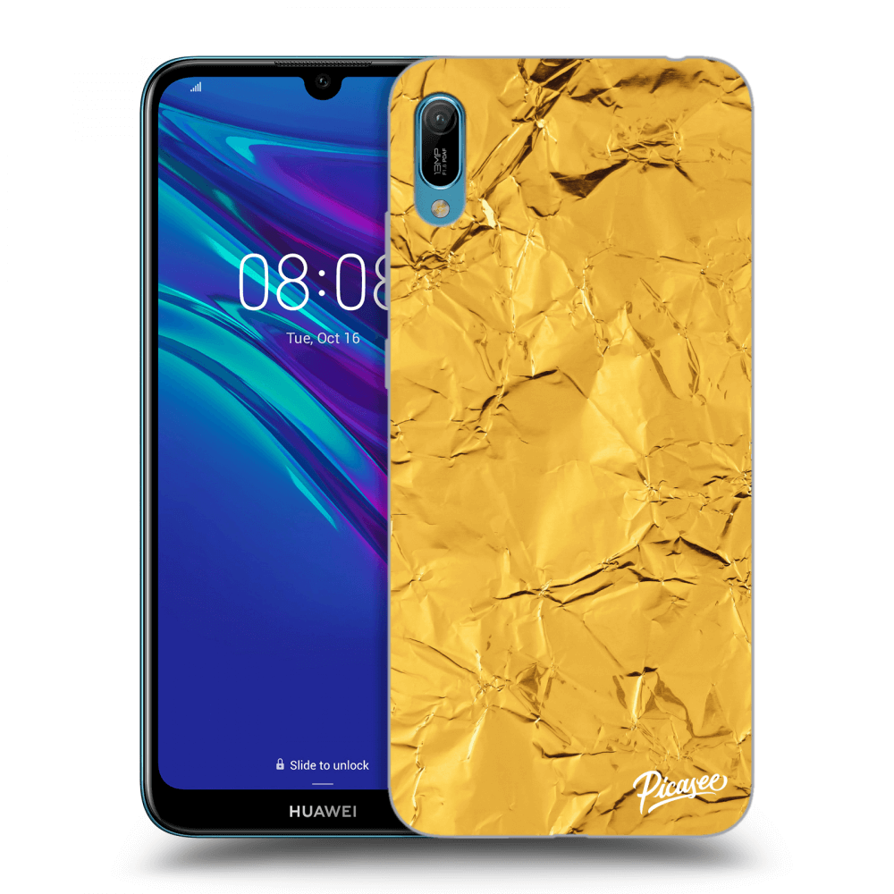 Picasee fekete szilikon tok az alábbi mobiltelefonokra Huawei Y6 2019 - Gold