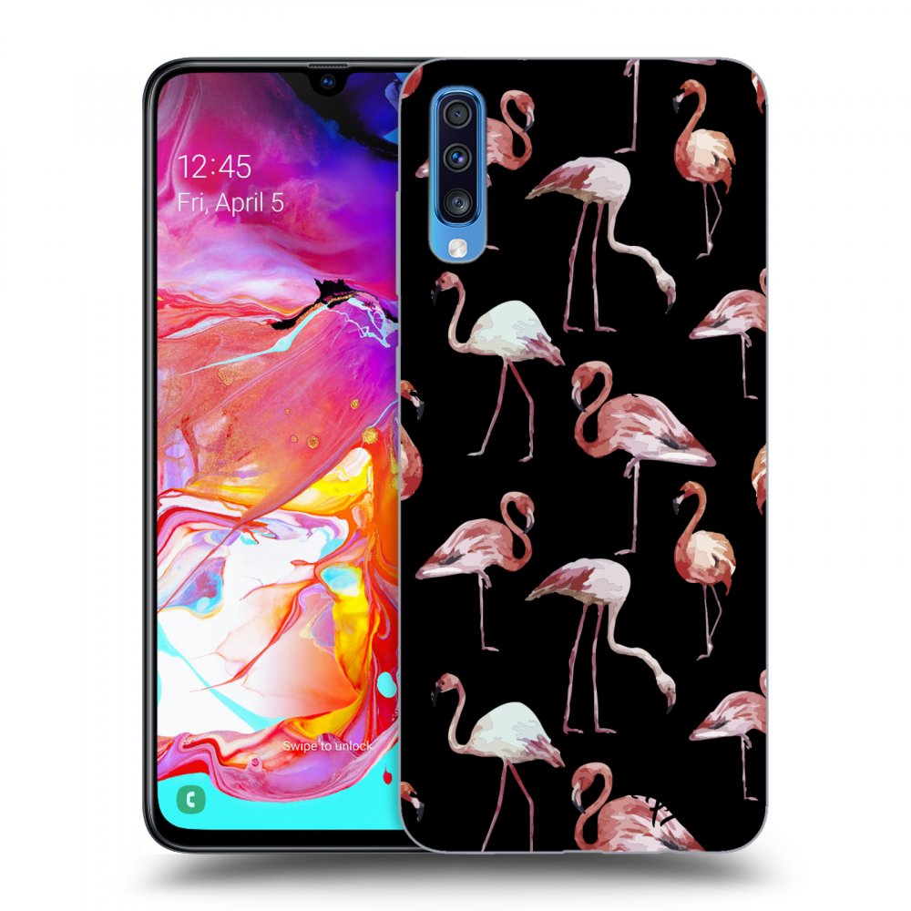 Picasee ULTIMATE CASE Samsung Galaxy A70 A705F - készülékre - Flamingos