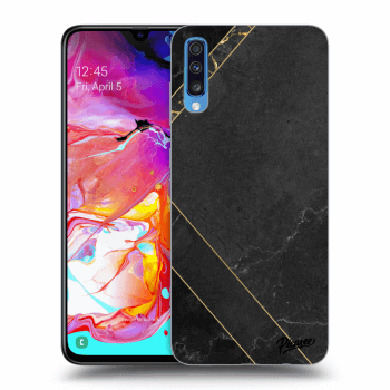 Szilikon tok erre a típusra Samsung Galaxy A70 A705F - Black tile