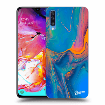 Szilikon tok erre a típusra Samsung Galaxy A70 A705F - Rainbow