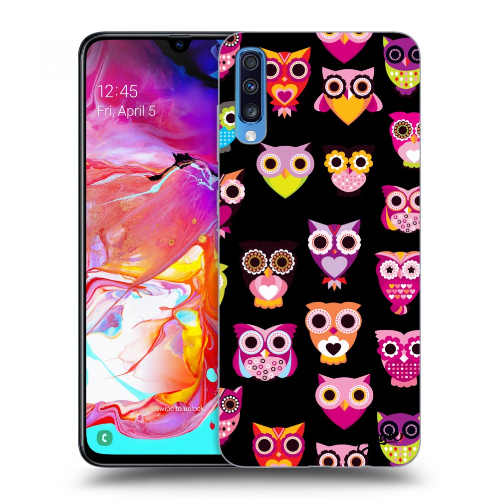 Picasee ULTIMATE CASE Samsung Galaxy A70 A705F - készülékre - Owls