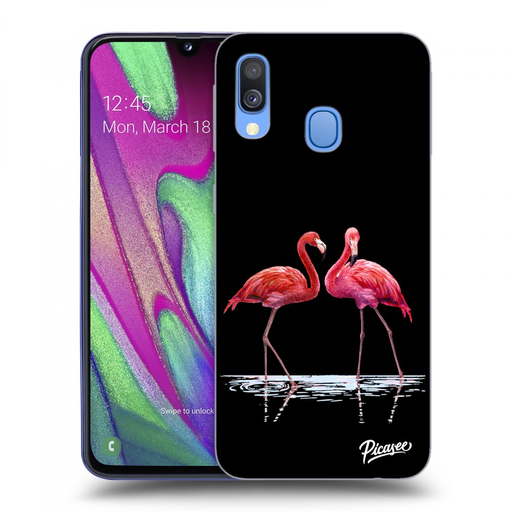 Picasee ULTIMATE CASE Samsung Galaxy A40 A405F - készülékre - Flamingos couple