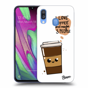 Szilikon tok erre a típusra Samsung Galaxy A40 A405F - Cute coffee