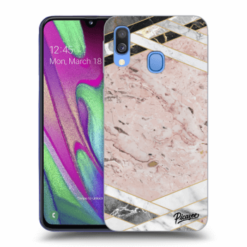 Picasee ULTIMATE CASE Samsung Galaxy A40 A405F - készülékre - Pink geometry