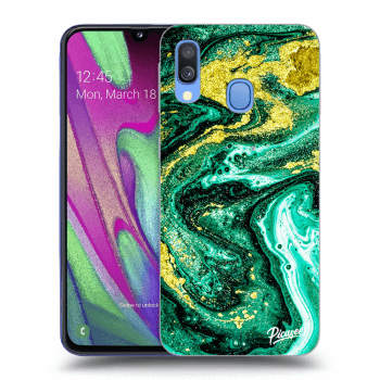 Szilikon tok erre a típusra Samsung Galaxy A40 A405F - Green Gold