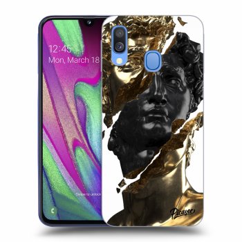 Szilikon tok erre a típusra Samsung Galaxy A40 A405F - Gold - Black