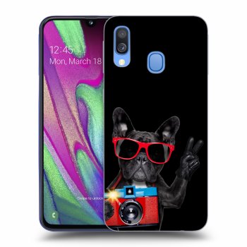 Szilikon tok erre a típusra Samsung Galaxy A40 A405F - French Bulldog