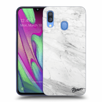 Picasee ULTIMATE CASE Samsung Galaxy A40 A405F - készülékre - White marble