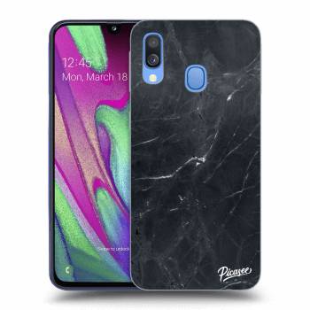 Szilikon tok erre a típusra Samsung Galaxy A40 A405F - Black marble