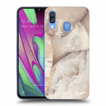 Szilikon tok erre a típusra Samsung Galaxy A40 A405F - Cream marble