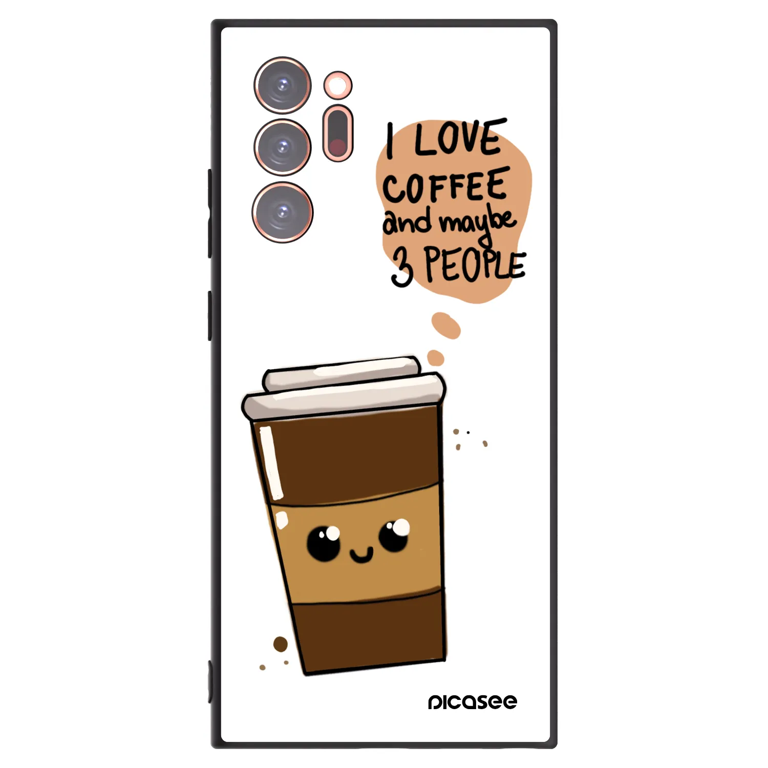 Picasee fekete szilikon tok az alábbi mobiltelefonokra Samsung Galaxy Note 20 Ultra - Cute coffee