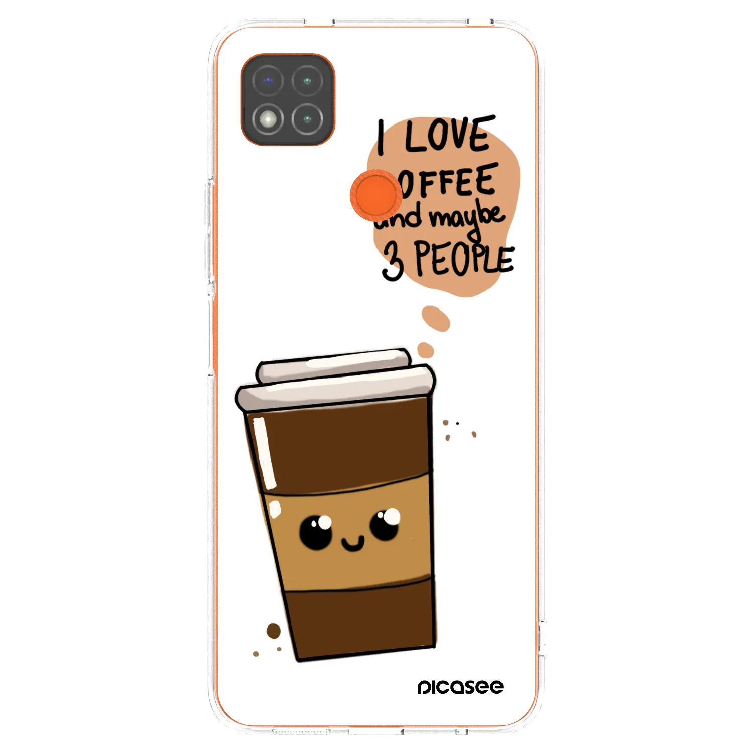 Picasee átlátszó szilikon tok az alábbi mobiltelefonokra Xiaomi Redmi 9C - Cute coffee