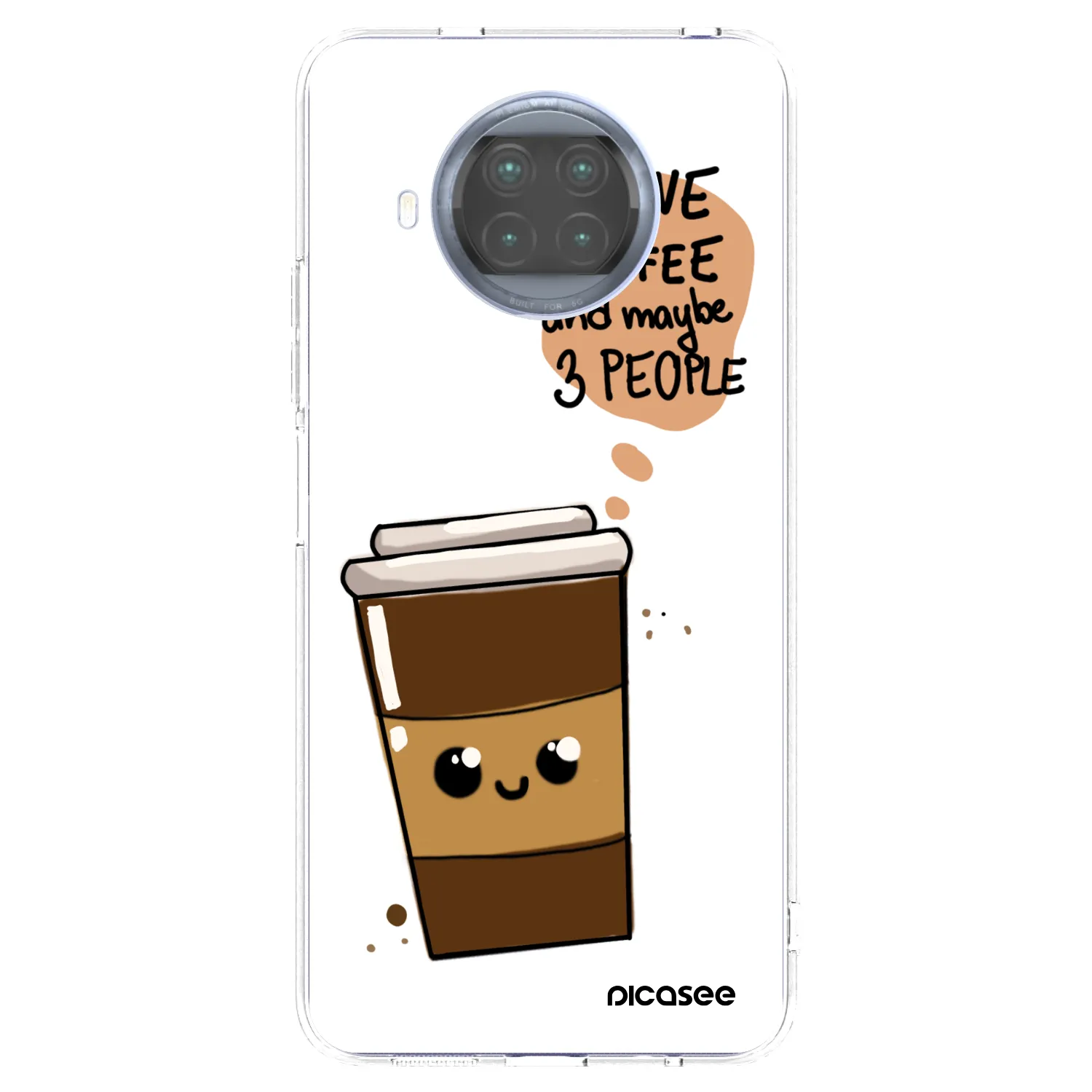 Picasee átlátszó szilikon tok az alábbi mobiltelefonokra Xiaomi Mi 10T Lite - Cute coffee