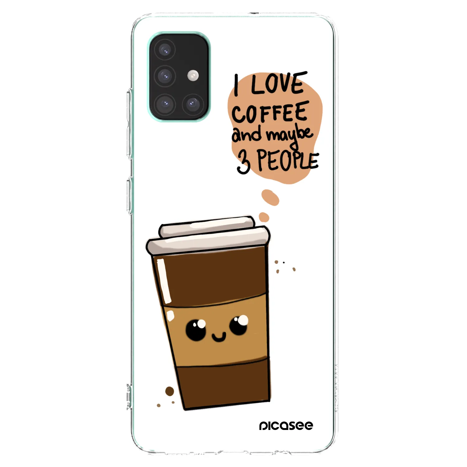 Picasee átlátszó szilikon tok az alábbi mobiltelefonokra Samsung Galaxy M51 M515F - Cute coffee