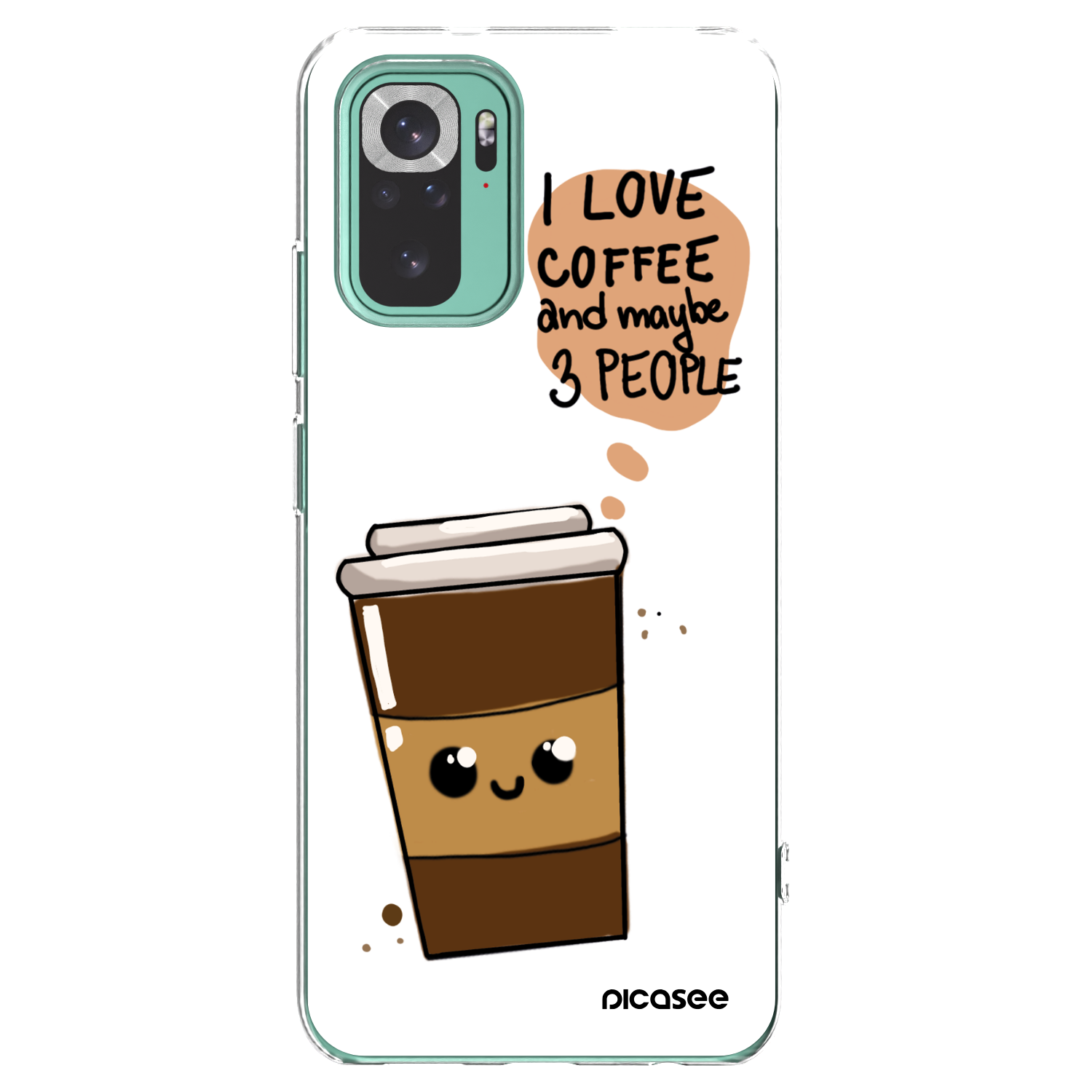 Picasee átlátszó szilikon tok az alábbi mobiltelefonokra Xiaomi Redmi Note 10 Pro - Cute coffee